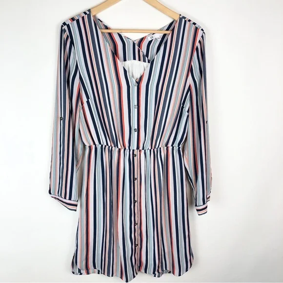 fitted lace wedding dress About Town Wrap Dress in Multi Color Stripes – Legacy Clothing Boutique